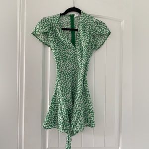 Hello molly green floral romper